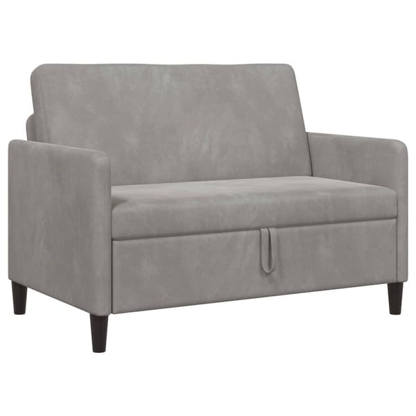 Soffa med förvaring Ljusgrå 122 x 78 x 87 cm Polyester