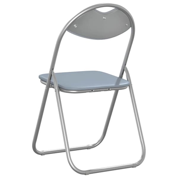 Fällstol 2 pcs Grå 48 x 43,5 x 81 cm Konstläder