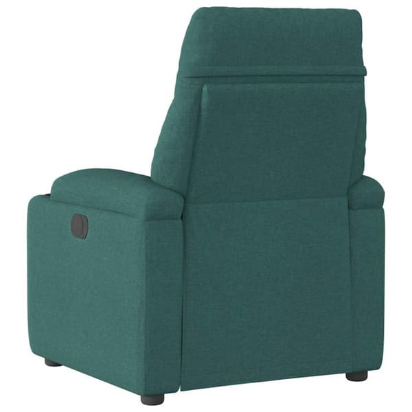 Reclinerfåtölj mörkgrön tyg