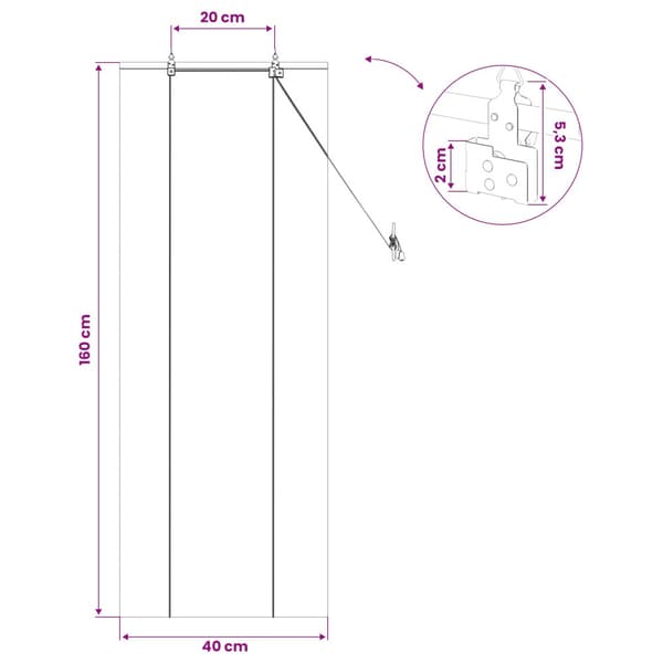 Rullgardin Brun 40 x 160 cm Bambu