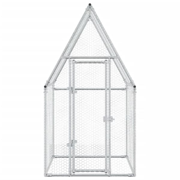Hönsbur silver 100x100x190 cm galvaniserat stål