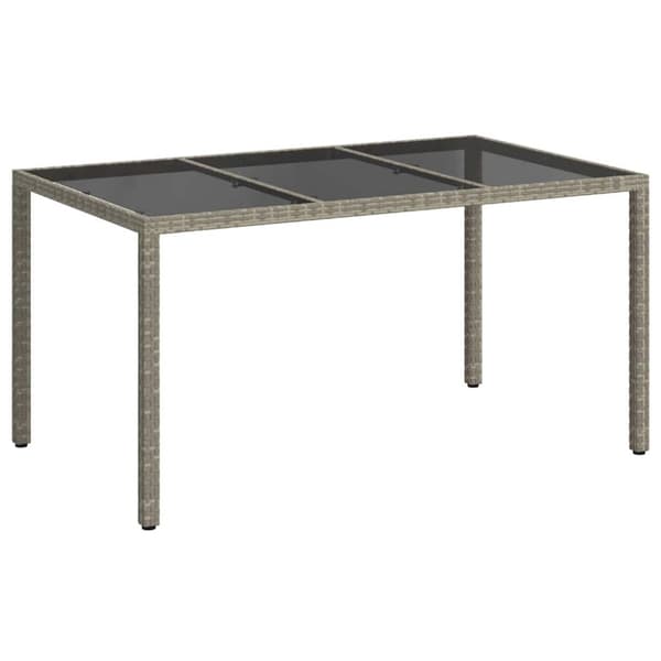 Trädgårdsbord Grå 150 x 90 x 75 cm konstrotting