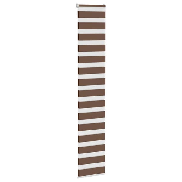 Rullgardin zebra brun 50x200 cm tyg bredd 45,9 cm polyester