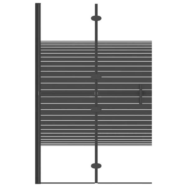 Duschvägg fällbar ESG 80x140 cm svart