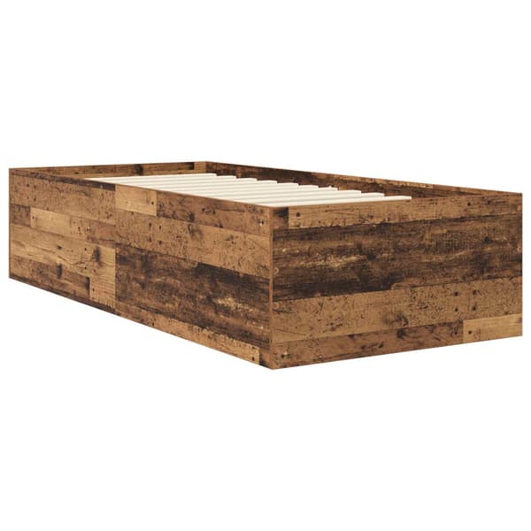 Golvsängsram Gammalt trä 80 x 200 cm Konstruerat trä