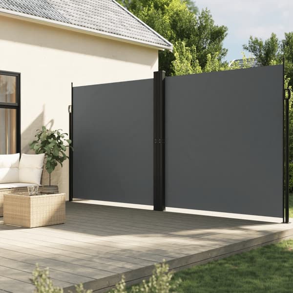 Infällbar sidomarkis 220x600 cm antracit