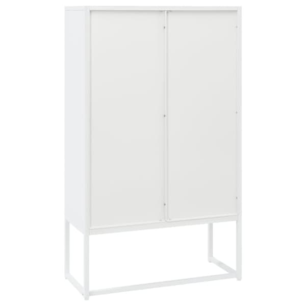 Högskåp vit 80x35x135 cm stål