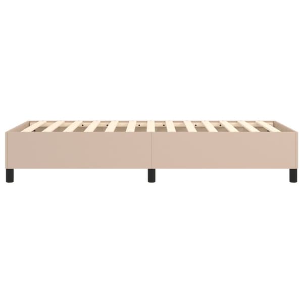 Boxspring-sängram cappuccino 100x200 cm konstläder