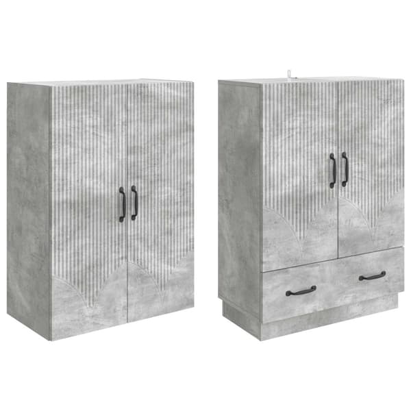 Skåpset 2 pcs Konstruerat trä