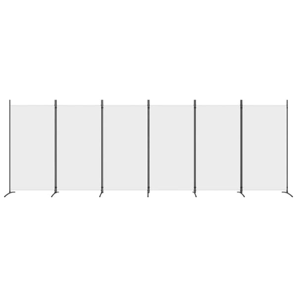 Rumsavdelare 6 paneler vit 520x180 cm tyg