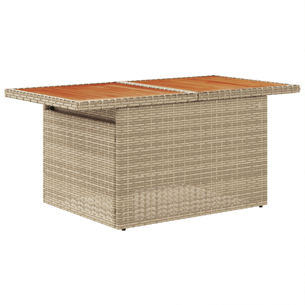Trädgårdsoffset 10 st Beige Poly rattan