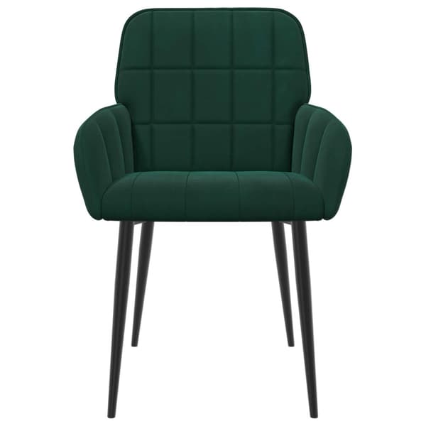 Matstolar 2 pcs Sammet Mörkgrön 57 x 50 x 85 cm