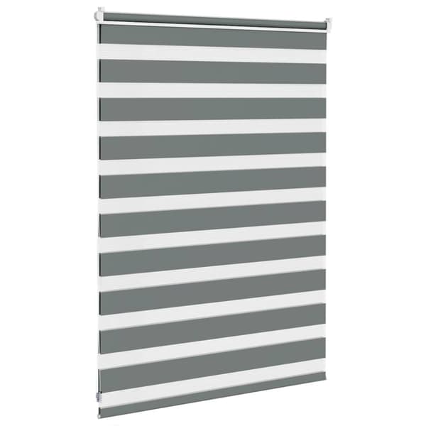 Rullgardin zebra mörkgrå 95x100 cm tyg bredd 90,9 cm polyester