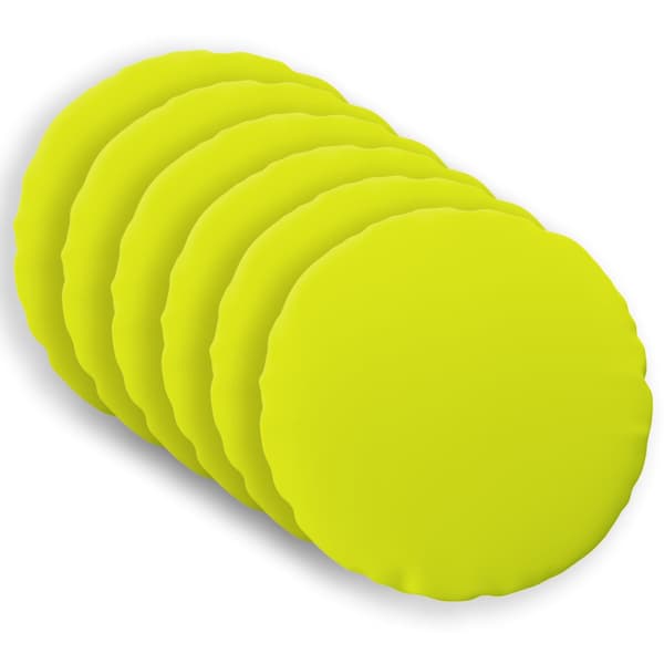 Kuddöverdrag 6 st HEERLEN Klart grön. Ø 60 cm Polyester
