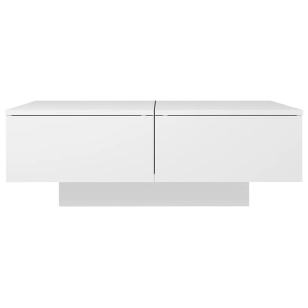 Soffbord vit 90x60x31 cm konstruerat trä