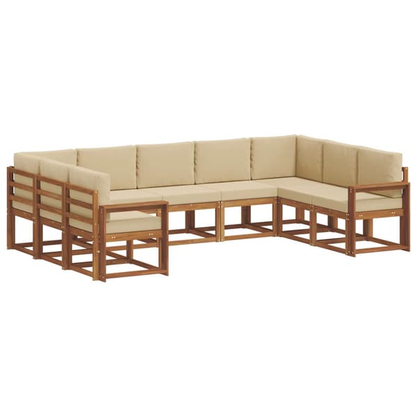 Utomhussoffset 9 st Naturlig och Beige