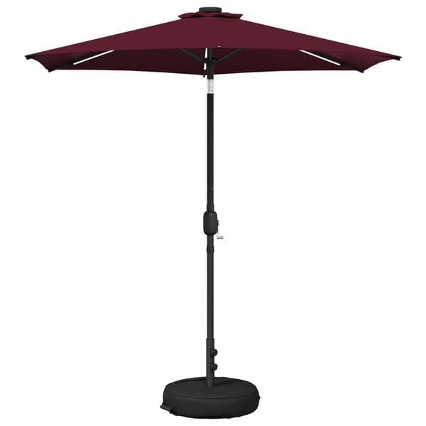 Trädgårdsparasol med LED Lampor 230 x 230 cm Polyester