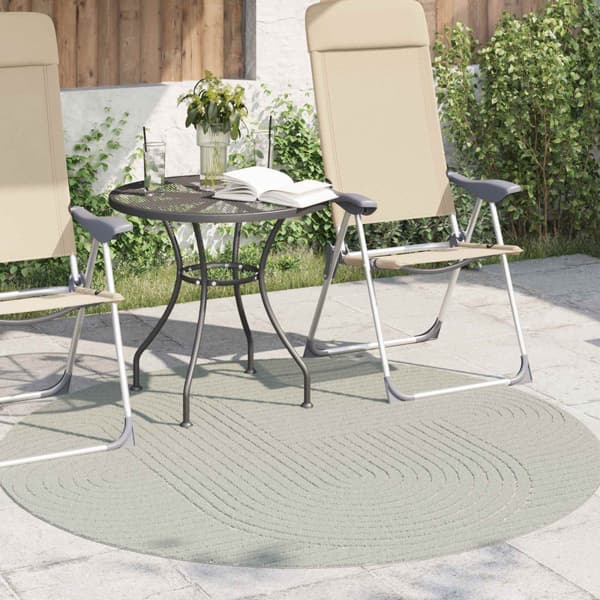 Områdesmattor Rund PALMERAS Grön Ø 200 CM Polyester