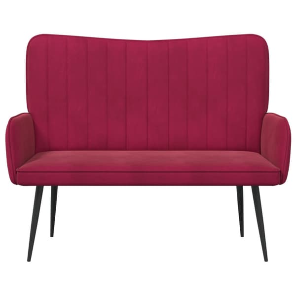 Tvåsitssoffa Vinröd 115 x 61 x 87 cm Sammet