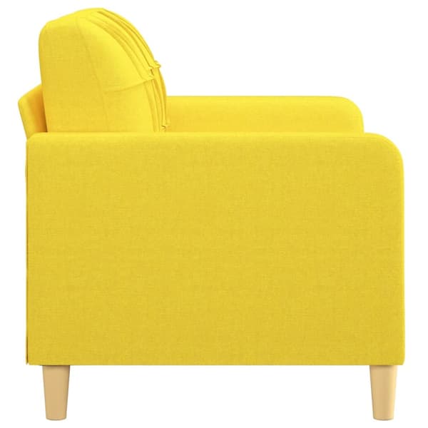 2-sitssoffa ljusggul 120 cm tyg