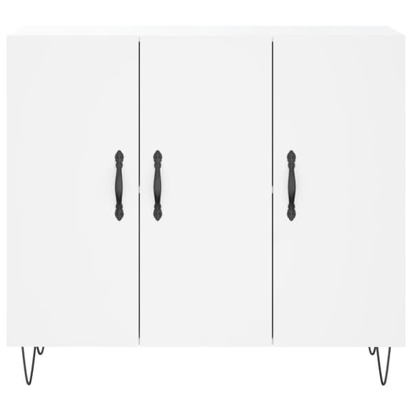 Skänk vit 90x34x80 cm konstruerat trä