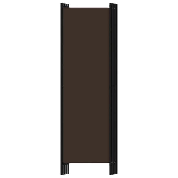 Rumsavdelare 5 paneler brun 250x180 cm