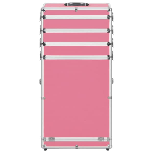 Sminklåda aluminium rosa