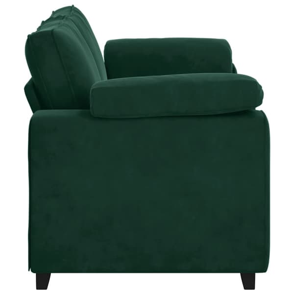 Tvåsitssoffa mörkgrön 180x77x82 cm sammet