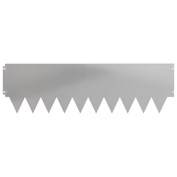 Kant för gräsmatta 10 pcs 103 x 30 cm metall Silver