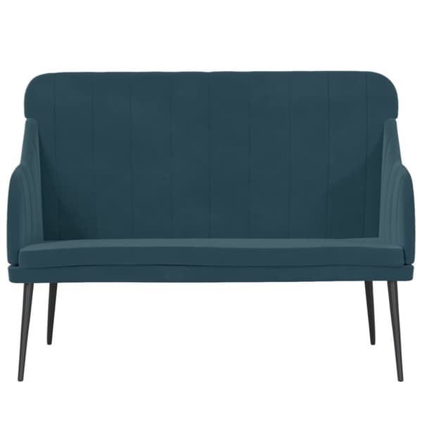 Bänk blå 110x76x80 cm sammet