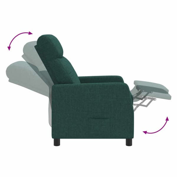 Recliner Mörkgrön Tyg