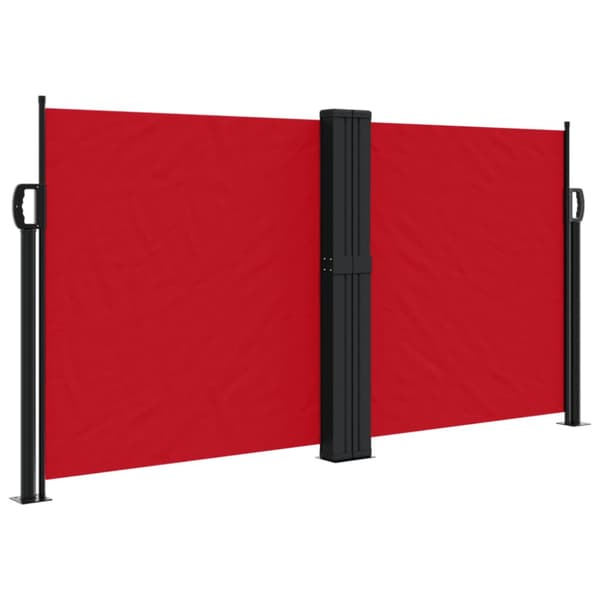 Infällbar sidomarkis röd 120x1000 cm