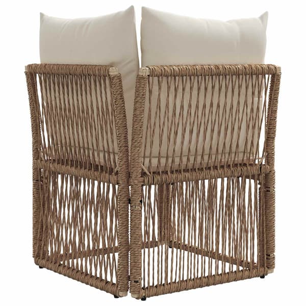 Hörnsofa Beige konstrotting