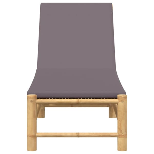 Solsäng med dynor 55x199x30 cm bambu