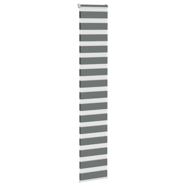 Rullgardin zebra mörkgrå 45x230 cm tyg bredd 40,9 cm polyester