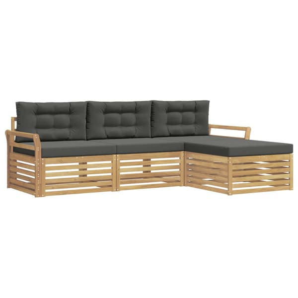 Utomhussoffset 4 pcs Vit och antracit