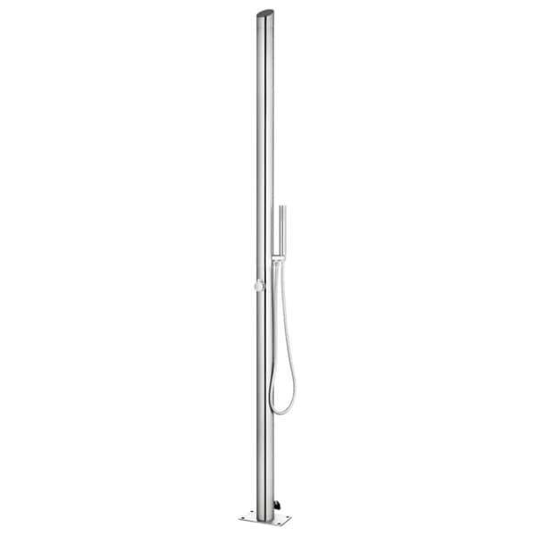 Utedusch 220 cm rostfritt stål