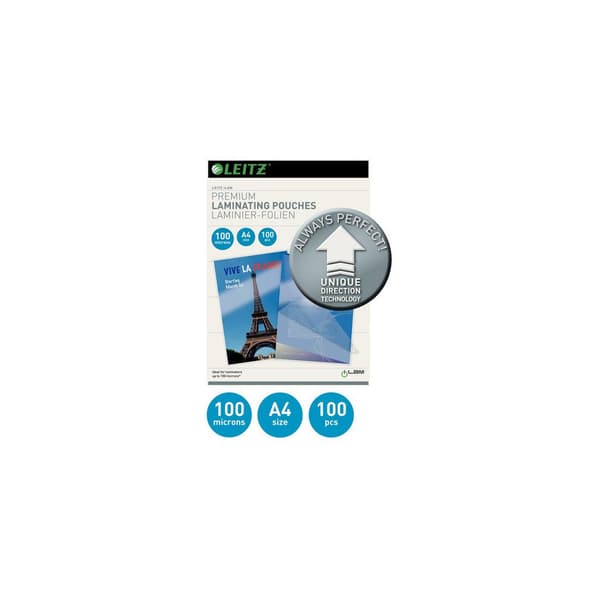 Laminat LEITZ UDT A4 100mic klar 100/fp
