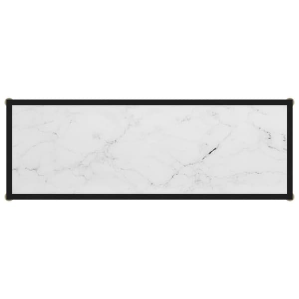 Konsolbord vit 100x35x75 cm härdat glas