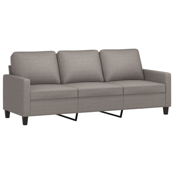 3-sitssoffa taupe 180 cm tyg