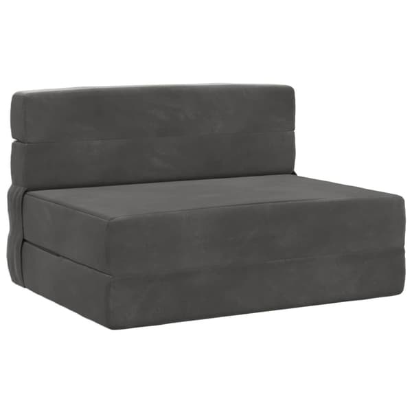 Fällbar Soffbed Mörkgrå 70 x 72 x 60 cm Tyg