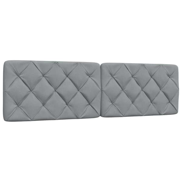 Bed Frame with LED without Mattress Light Grey 180x200 cm Fabric