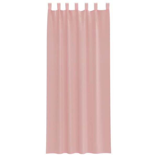 Voile gardiner med stångfickor 2 st rosa