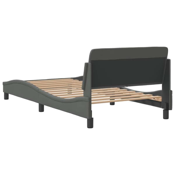 Bed Frame "Dover" Dark Grey 100x203 cm Fabric