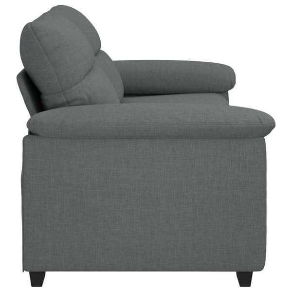 2-sitssoffa mörkgrå 180x81x84 cm tyg
