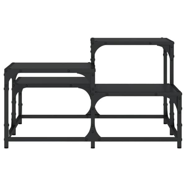 Soffbord svart 68x68x40 cm konstruerat trä