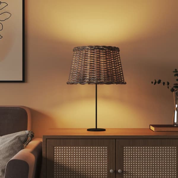 Lampskärm brun Ø45x28 cm korgmaterial