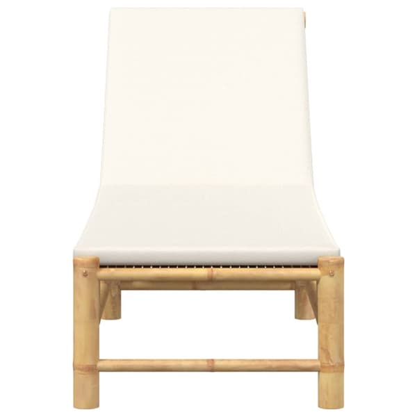 Solsäng med dynor 55x199x30 cm bambu