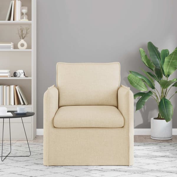 Soffa Kräm 195 x 82 x 85 cm tyg