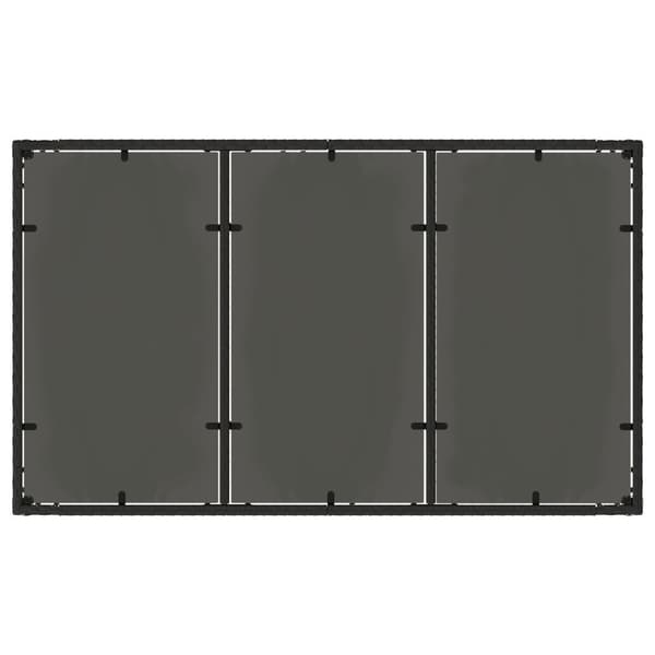 Trädgårdsmöbelset 5 pcs Svart konstrotting